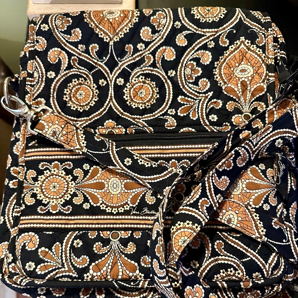 Vera Bradley Black and Orange Crossbody Bag
